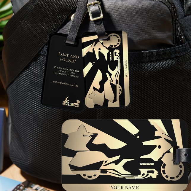 MotorradfahrerGepäckmarke Gepäckanhänger (Von Creator hochgeladen)