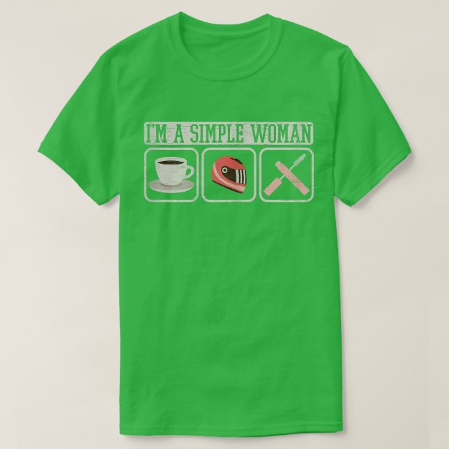 Motorradfahrerin T-Shirt (Design vorne)