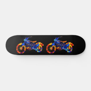 MOTORRADFAHRZEUG NIEMALS ABSTRAKT FARBBEN SKATEBOARD