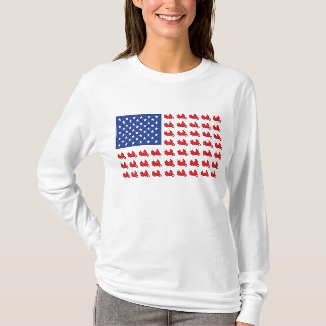 Motorradflagge T-Shirt (Vorderseite)