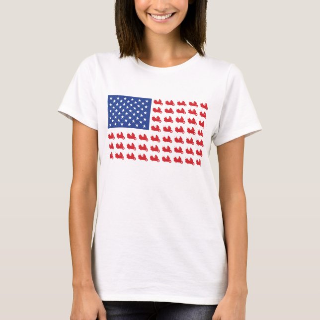Motorradflagge T-Shirt (Vorderseite)
