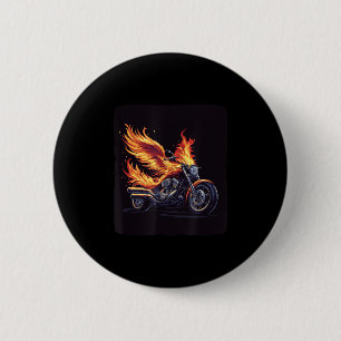 Motorradflüge in Flammen für das Brennen von Fahrr Button