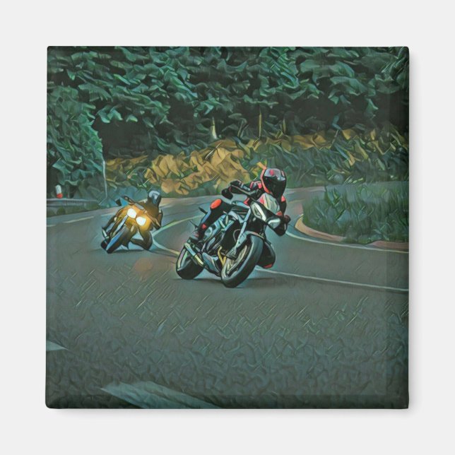 Motorradgeschenk Magnet (Vorne)