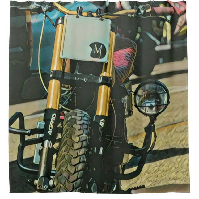 Motorradgeschenke Duschvorhang (Vorderseite)