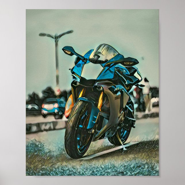 Motorradgeschenke für ihn poster (Vorne)