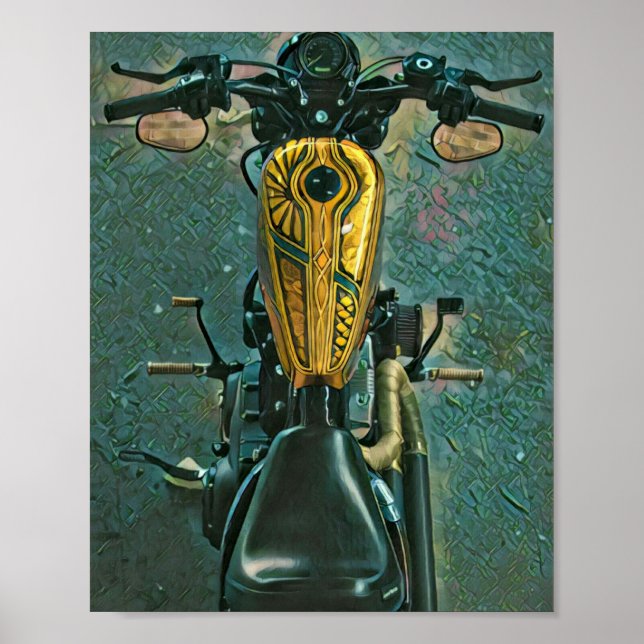 Motorradgeschenke für ihn poster (Vorne)