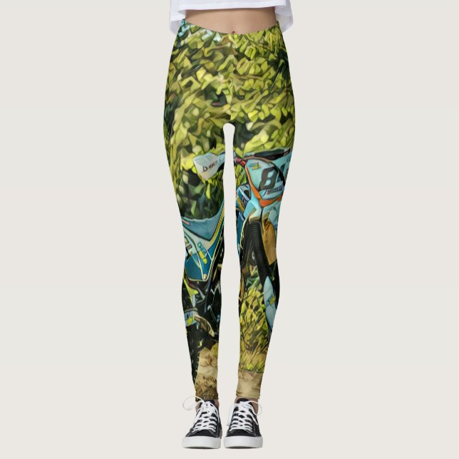 Motorradgeschenke Leggings (Vorderseite)