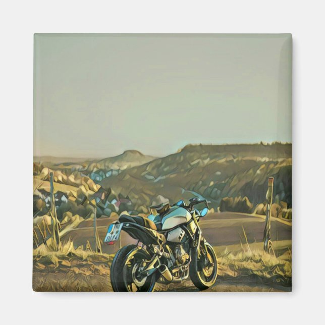 Motorradgeschenke Magnet (Vorne)