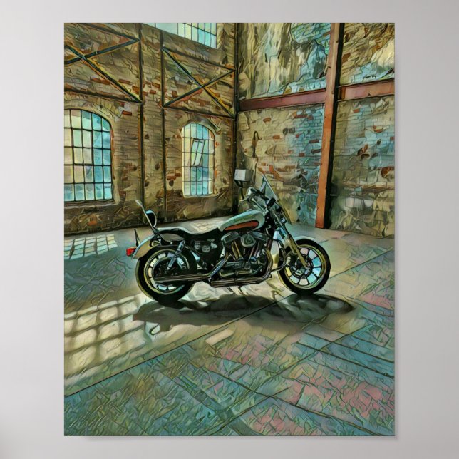 Motorradgeschenke Poster (Vorne)