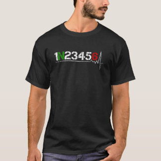 Motorradgetriebe 1N23456 Heartbeat Biker Tour T-Shirt