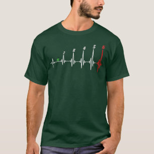 Motorradheartbeat, 6-Gang-Schaltrad T-Shirt