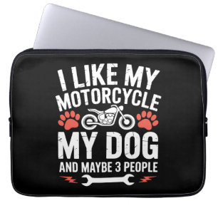 Motorradhund Sarcastic Quote Hunde Humor Laptopschutzhülle