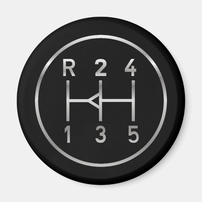 Motorradknopf, Schaltmuster Magnet (Vorne)