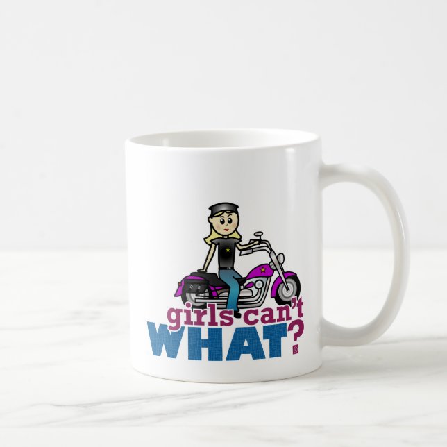 Motorradlerin Kaffeetasse (Rechts)