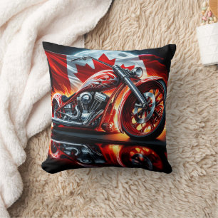 Motorradleuchten mit Flammen Kissen
