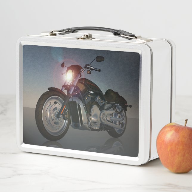 Motorradlunchbox Metall Brotdose (Beispiel)