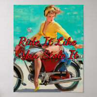 Motorradmädchen von 1950 von Gil Elvgren