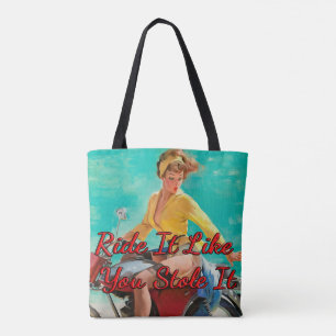 Motorradmädchen von 1950 von Gil Elvgren Tasche