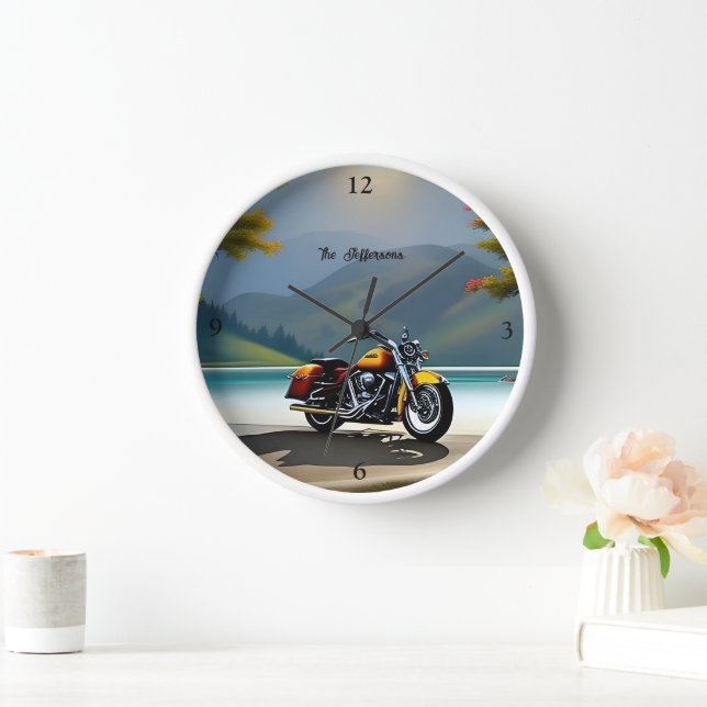 Motorradparkplatz am See Uhr (Zuhause)