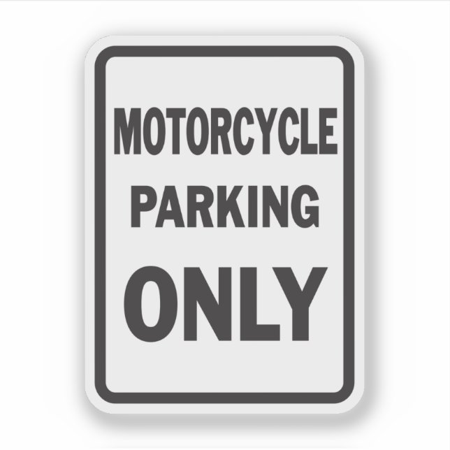 Motorradparkplatz nur lustig aufkleber (Vorderseite)
