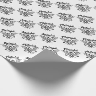 Motorradreifen mit Flügen Geschenkpapier