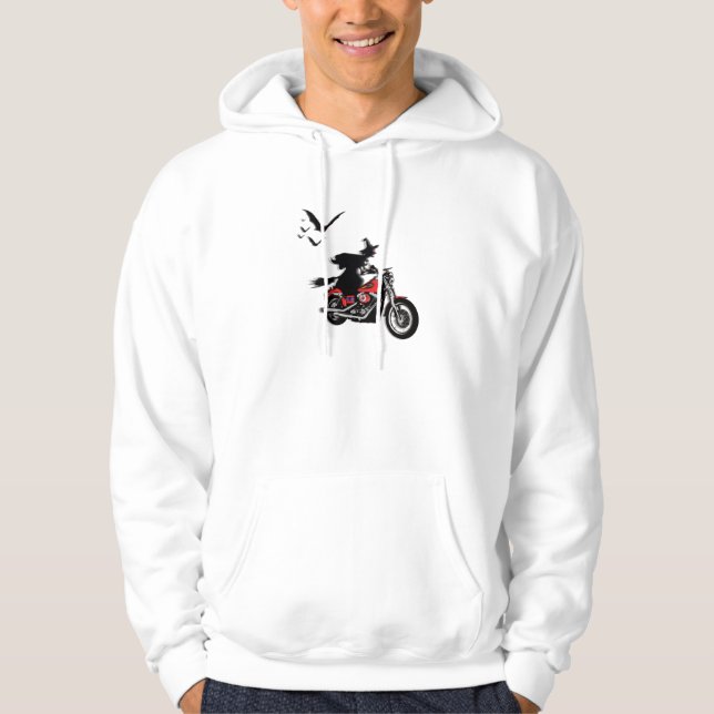 Motorradreithexe-Shirts Hoodie (Vorderseite)