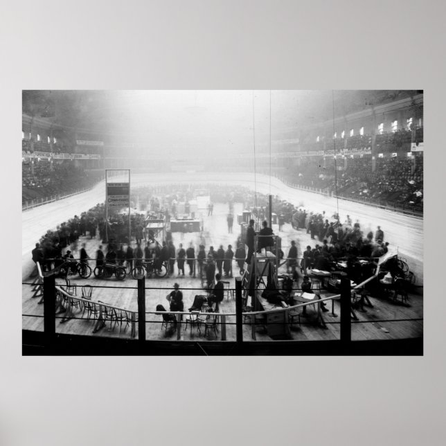 Motorradrennen, Anfang der 1900er Jahre Poster (Vorne)