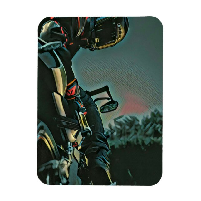Motorradrennen Magnet (Vertikal)