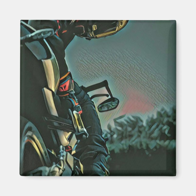 Motorradrennen Magnet (Vorne)