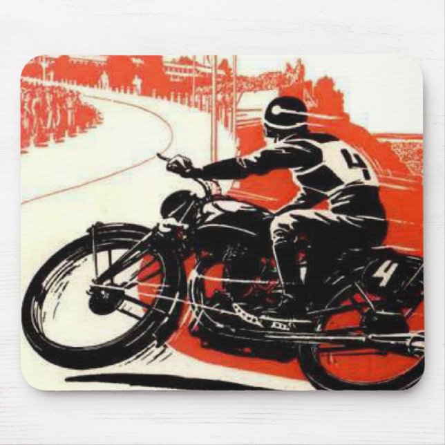 Motorradrennen Mousepad (Vorne)