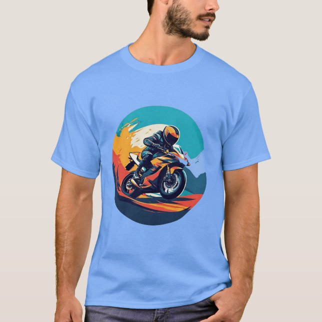 Motorradrennen T-Shirt (Vorderseite)
