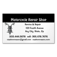 Motorradreparatur und Service-Shop-Visitenkarte