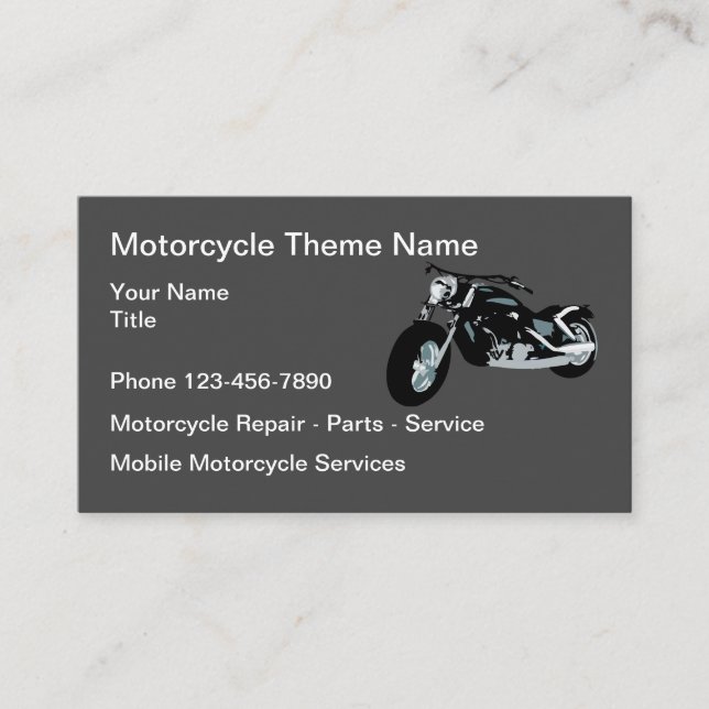 Motorradreparaturteile und -service visitenkarte (Vorderseite)