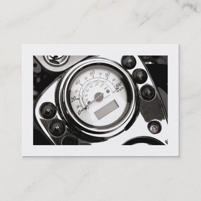 Motorradspeedometer (grenzt) visitenkarte (Vorderseite)