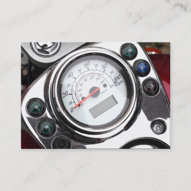 Motorradspeedometer Visitenkarte (Vorderseite)