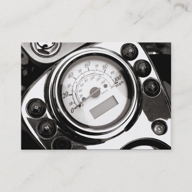 Motorradspeedometer Visitenkarte (Vorderseite)