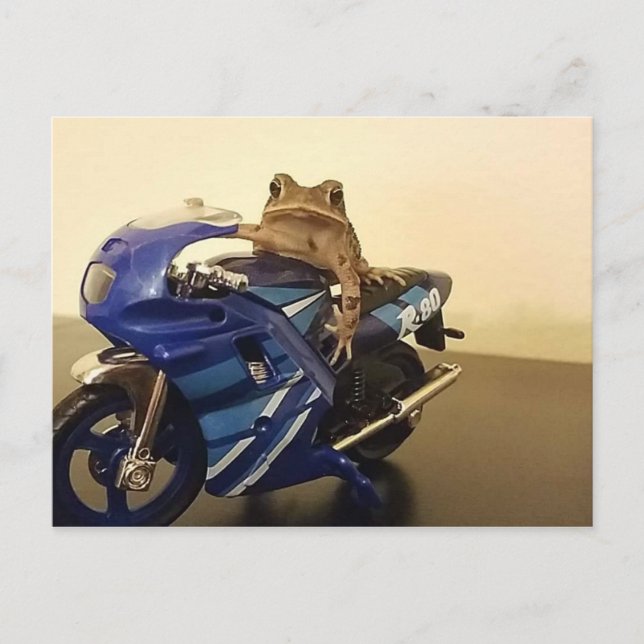 Motorradtoilette Postkarte (Vorderseite)