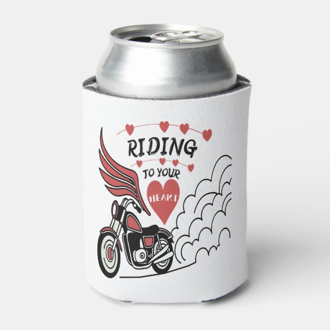 Motorradvalentinstag Dosenkühler (Kanne Vorderseite)