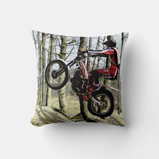 Motorradversuchsreiter-Quadratkissen Kissen (Vorderseite)