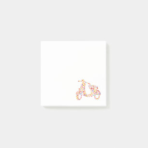 Motorroller-Blume Post-it Klebezettel