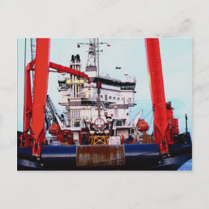 Motorschiff "Fennica", Docks von Edinburgh Leith Postkarte