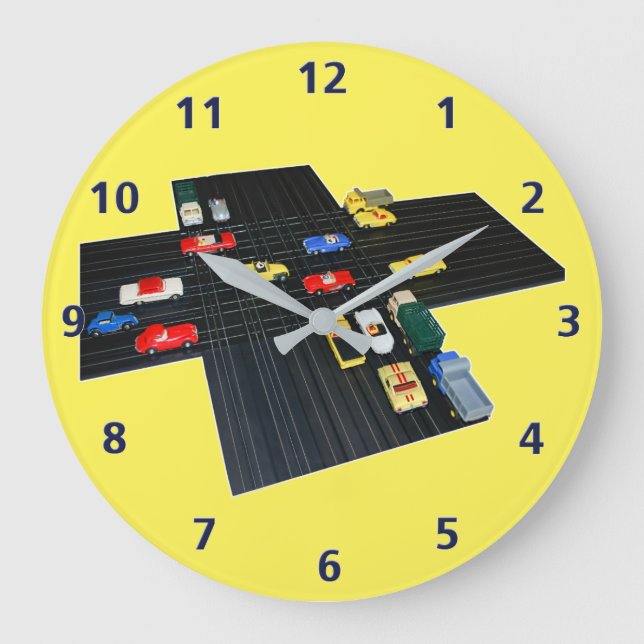 Motorschlitten, individuell einstellbar große wanduhr (Vorderseite)