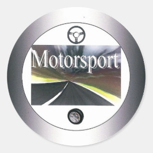 Motorsport - Aufkleber rund