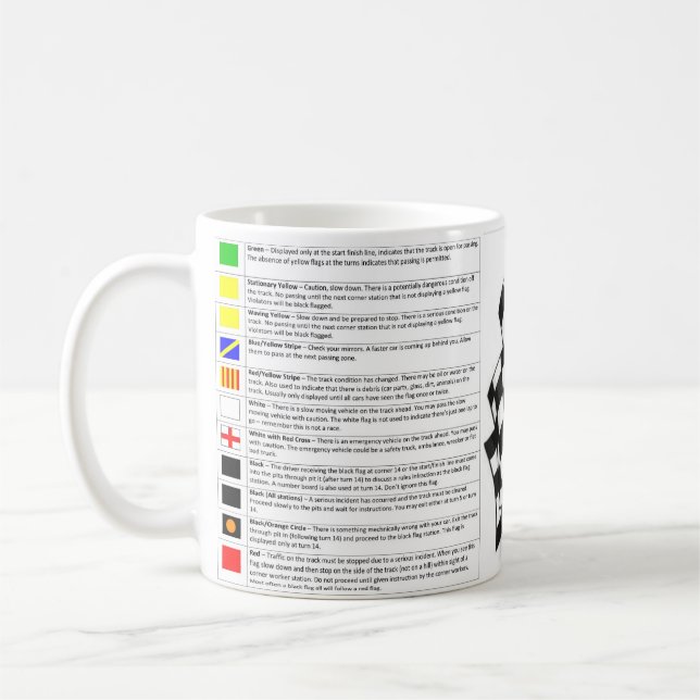 MOTORSPORT FLAGS - MUG KAFFEETASSE (Links)