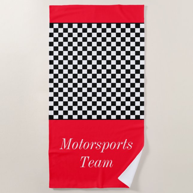 Motorsportteam Strandtuch (Vorderseite)