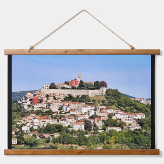Motovun Kroatien Wandteppich Mit Holzrahmen