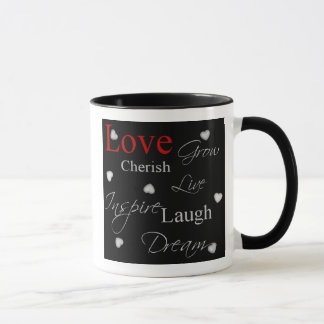 Mots à vivre à côté de la tasse
