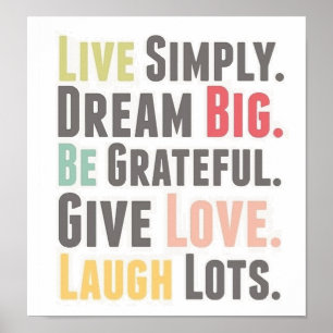 mots à vivre par affiche