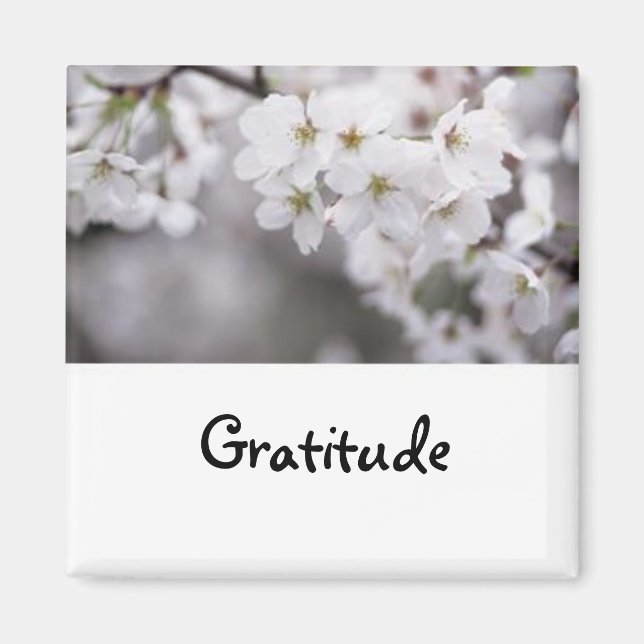 Mots À Vivre Par : Gratitude - Magnet (Devant)