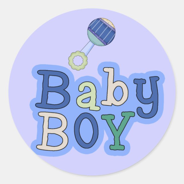 Mots Baby Boy avec Stickers Fun de bétail (Devant)